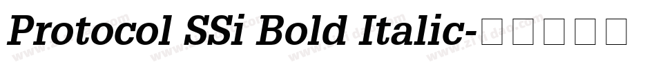 Protocol SSi Bold Italic字体转换